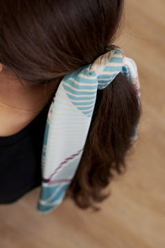 Aqua Plaid Scarf